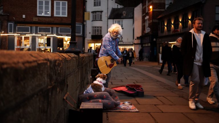 Street Serenade in the Evening Rush